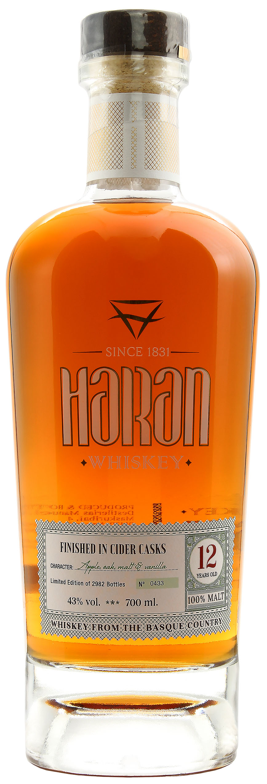 Haran 12 Jahre Cider Cask Finish Spanish Malt 43.0% 0,7l