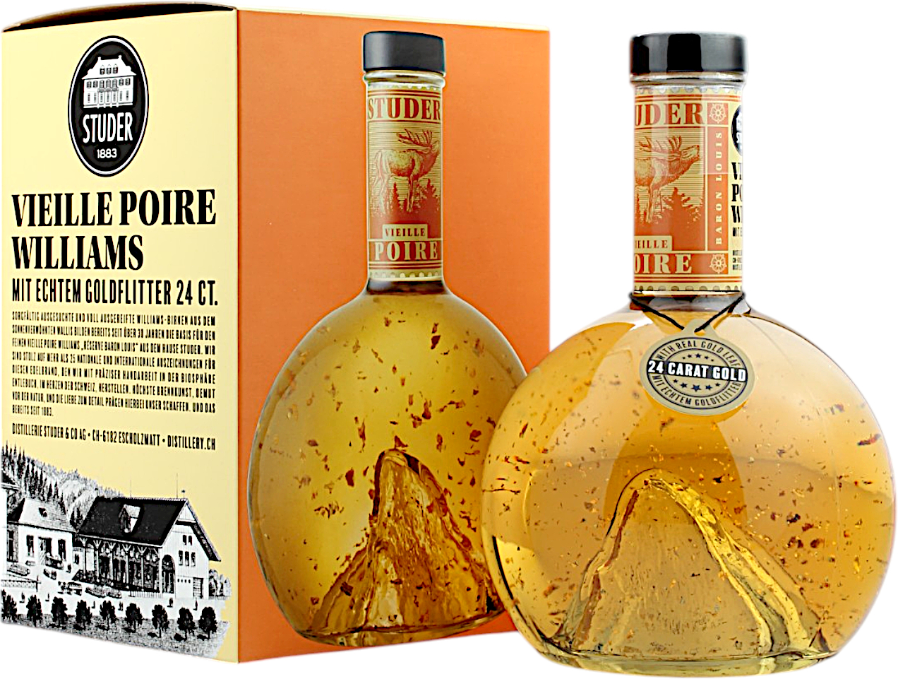 Studer Swiss Premium Gold Selection Vieille Poire Williams 36.0% 0,7l Studer Swiss Premium Gold Selection Vieille Poire Williams 36.0% 0,7l