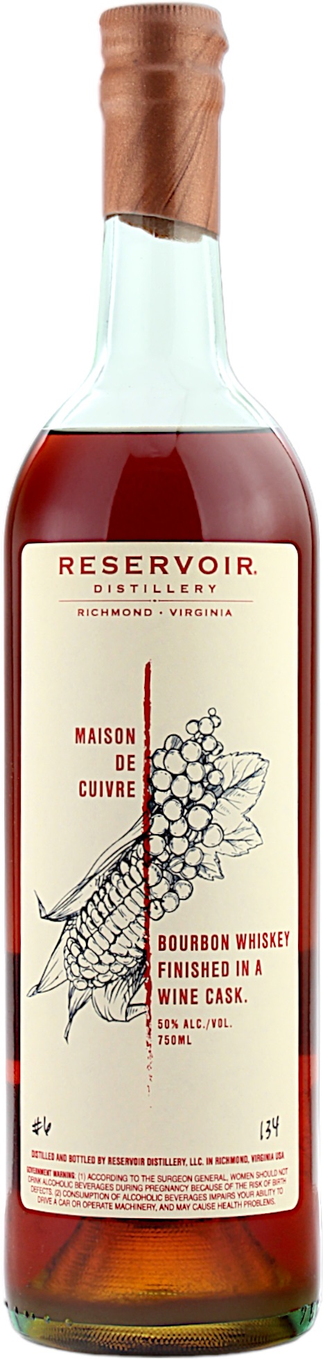 Reservoir Maison de Cuivre Batch 6 Bourbon Whiskey 50.0% 0,7l