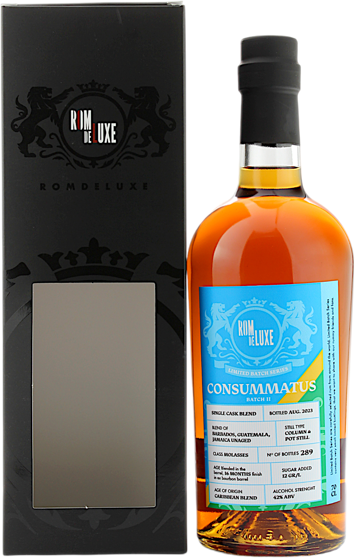 Consummatus Caribbean Single Cask Blend RomDeLuxe 42.0% 0,7l